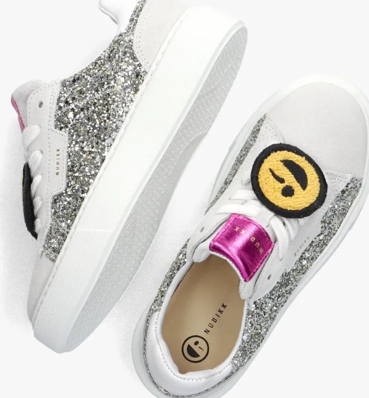 zilveren nubikk lage sneakers vince tora k