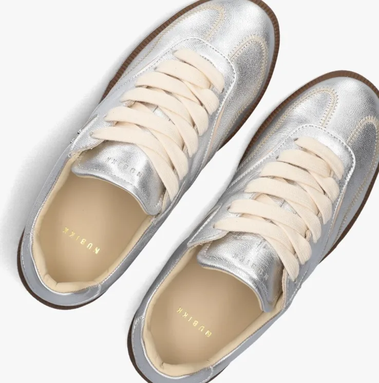 zilveren nubikk lage sneakers ray owen studs