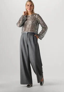 zilveren object top objgitte lo l/s top 136