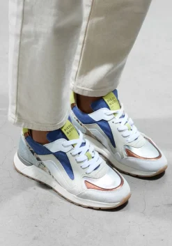 zilveren piedi nudi lage sneakers selva 17.09