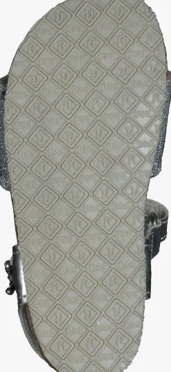 zilveren replay platte sandalen papua