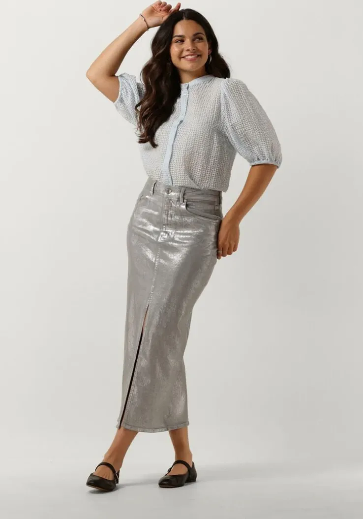 zilveren second female midirok aspect skirt