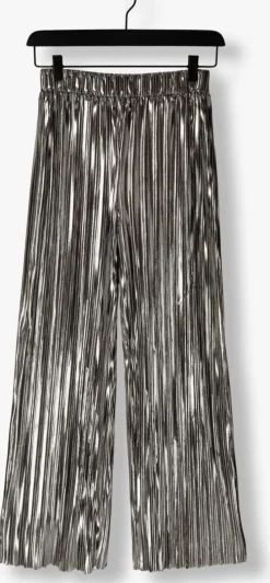 zilveren selected femme pantalon slfnaline tinni hw relaxed pant