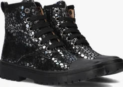 zilveren shoesme veterboots sw23w001