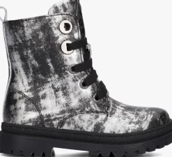 zilveren shoesme veterboots nt24w007