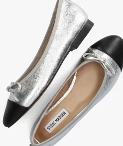 zilveren steve madden ballerina's ellison
