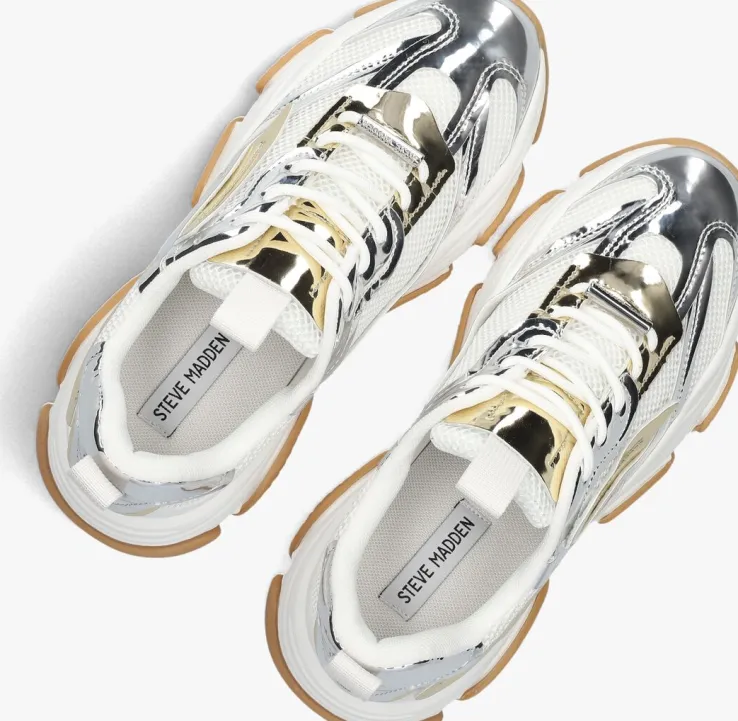zilveren steve madden lage sneakers possession