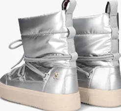 zilveren tommy hilfiger snowboots lace-up snowboot