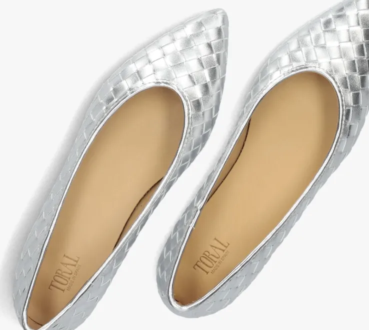 zilveren toral ballerina's magda