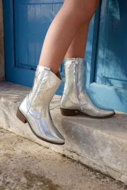 zilveren wysh cowboylaarzen winnie