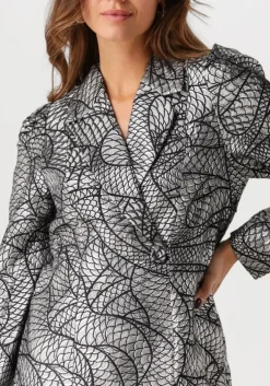 zilveren y.a.s. mini jurk yassisi ls blazer dress