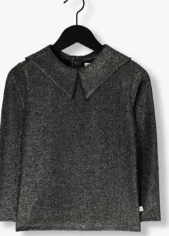 zilveren your wishes tops & t-shirts glitter collar longsleeve