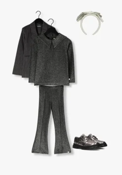 zilveren your wishes tops & t-shirts glitter collar longsleeve