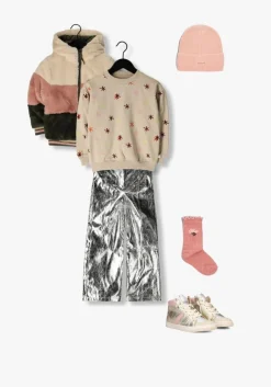 zilveren your wishes wide jeans space wide leg pants