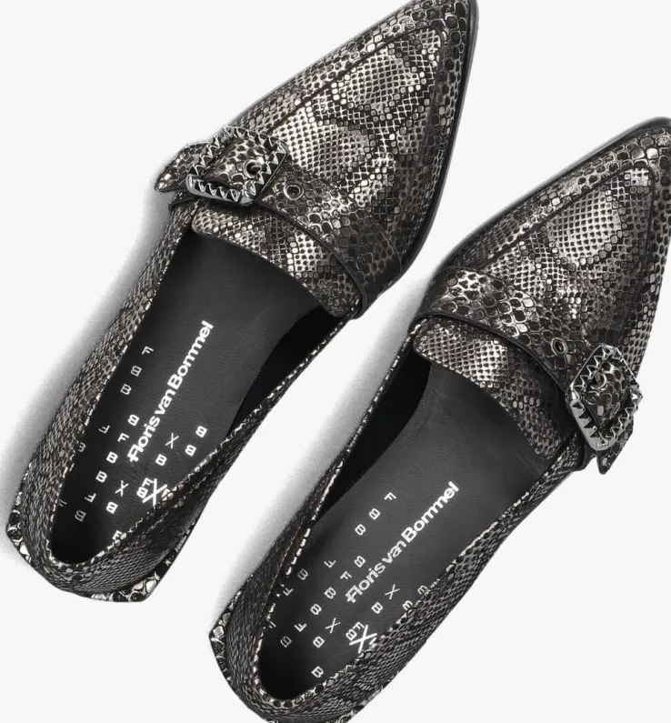 zilverkleurig floris van bommel loafers sfw-40051 gynni