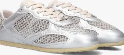 zilverkleurig nubikk lage sneakers riley morgan