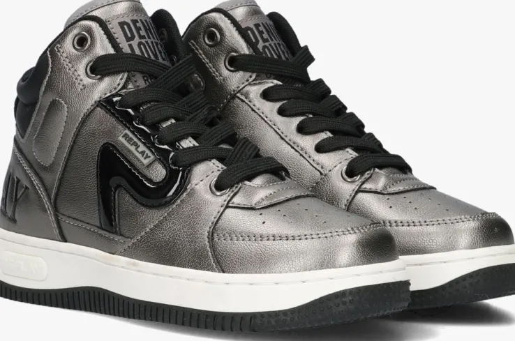 zilverkleurig replay hoge sneakers epic jr 18