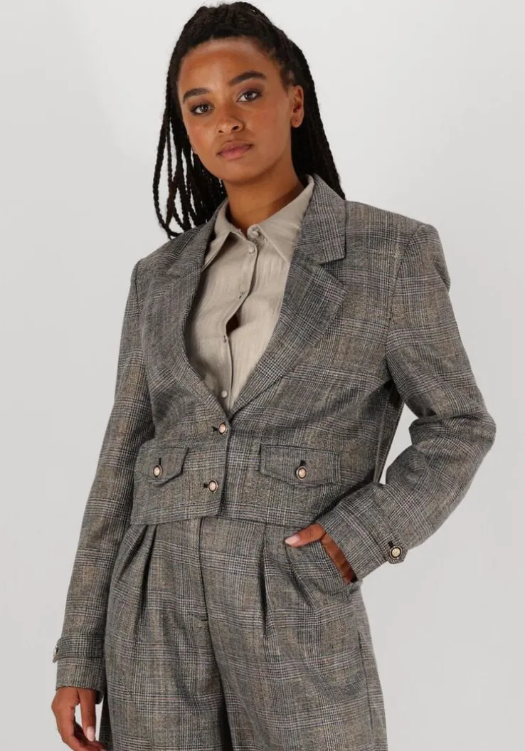 zwarte aaiko blazer ines tweed pes 540