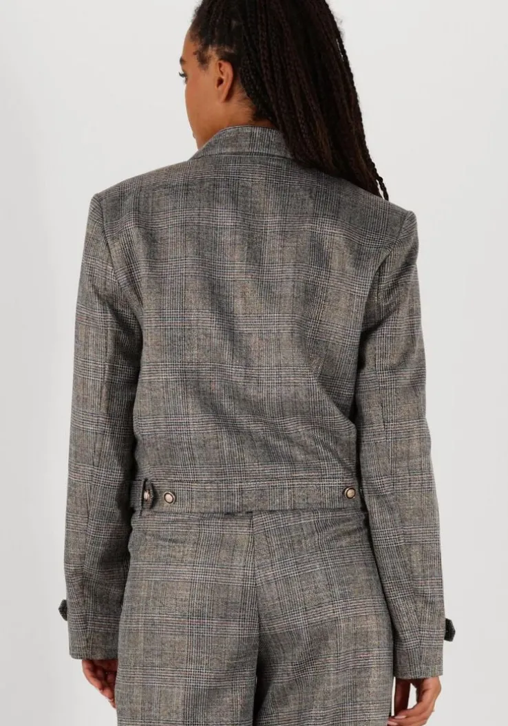 zwarte aaiko blazer ines tweed pes 540