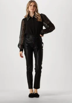 zwarte aaiko blouses pillar strass pearl pes 505