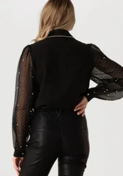 zwarte aaiko blouses pillar strass pearl pes 505