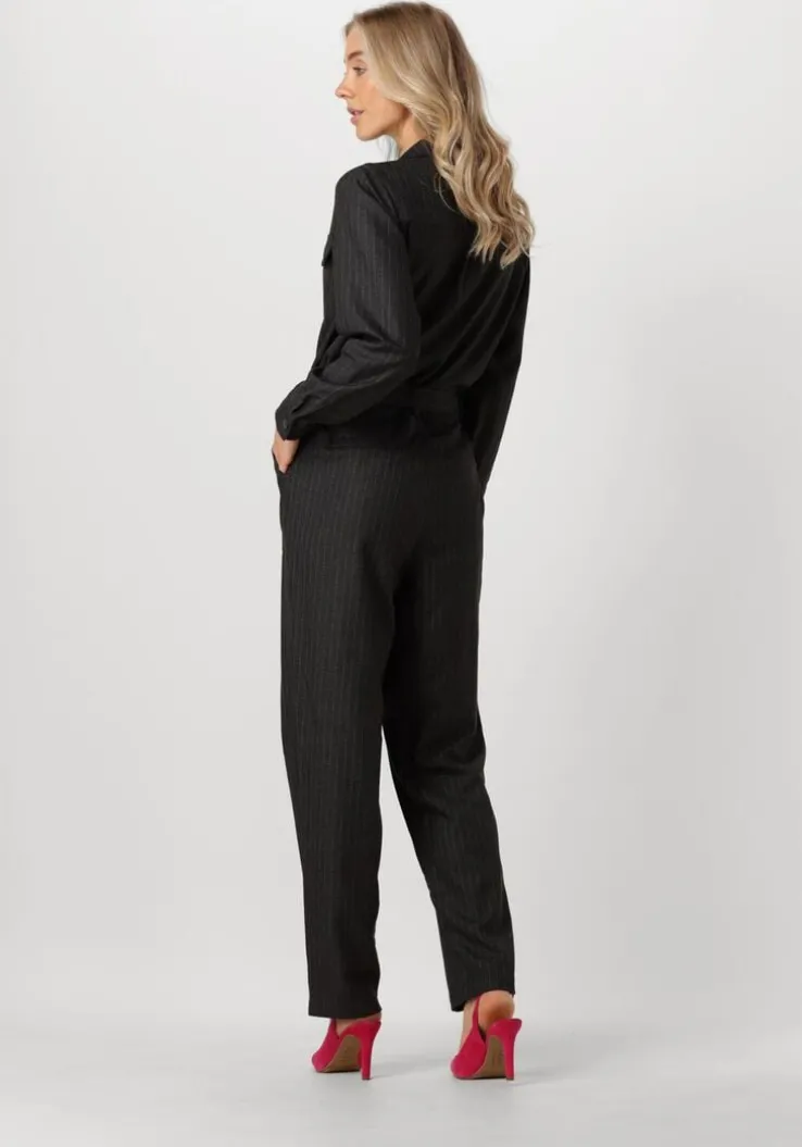 zwarte aaiko jumpsuit jessie pinstripe vis 548