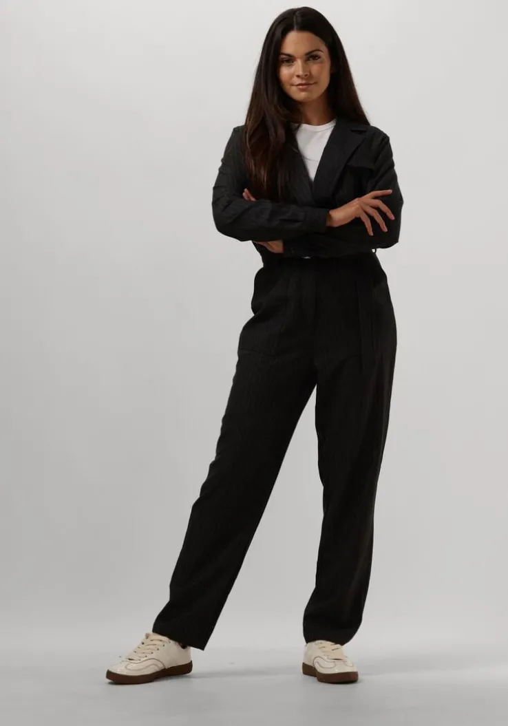 zwarte aaiko jumpsuit jessie pinstripe vis 548