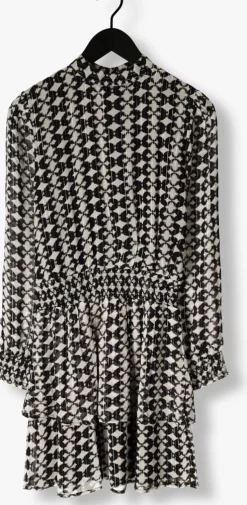 zwarte aaiko mini jurk gabry ikat dot vis 515