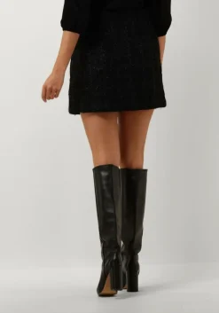 zwarte aaiko minirok lela tweed pes 537 skirts