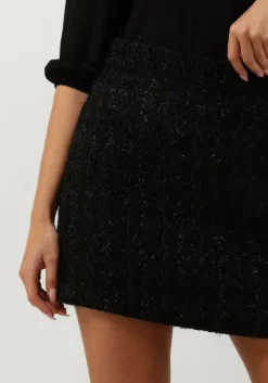 zwarte aaiko minirok lela tweed pes 537 skirts