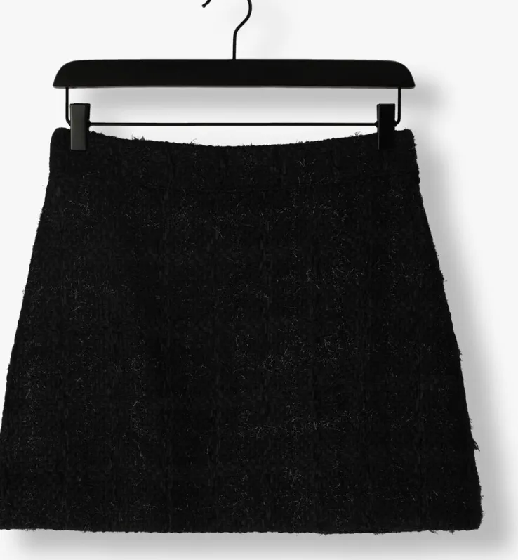 zwarte aaiko minirok lela tweed pes 537 skirts