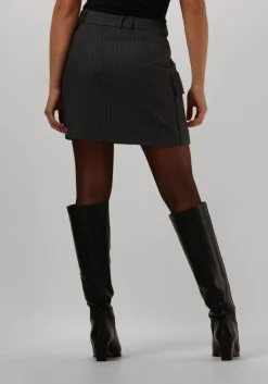 zwarte aaiko minirok pascale pinstripe vis 548