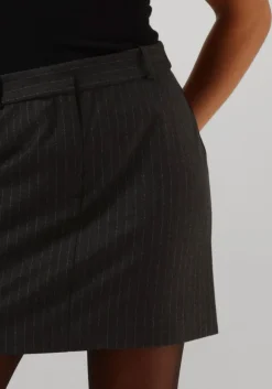 zwarte aaiko minirok pascale pinstripe vis 548