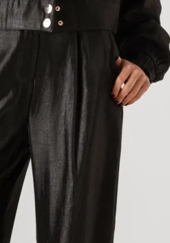 zwarte aaiko pantalon rocia twill shine vis 545