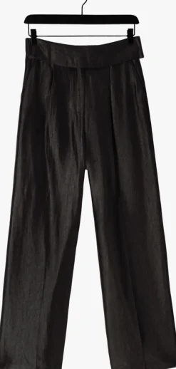 zwarte aaiko pantalon rocia twill shine vis 545