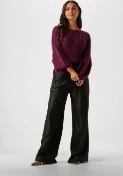 zwarte aaiko pantalon rocia twill shine vis 545