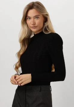 zwarte aaiko tops & t-shirts ivona zig-zag pes 169