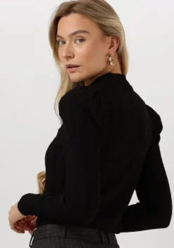 zwarte aaiko tops & t-shirts ivona zig-zag pes 169