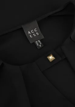 zwarte access blouses blouse with front v opening