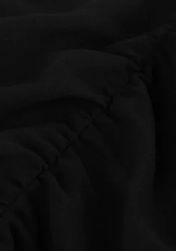 zwarte access mini jurk ruched dress with v neckline