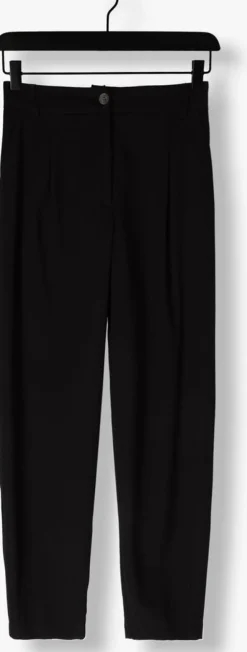 zwarte access pantalon mom pants with pleats