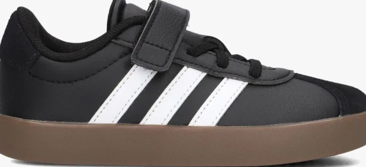 zwarte adidas lage sneakers vl court 3.0 el c