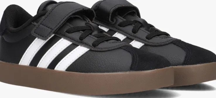 zwarte adidas lage sneakers vl court 3.0 el c