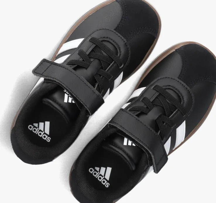 zwarte adidas lage sneakers vl court 3.0 el c