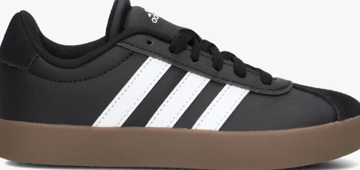 zwarte adidas lage sneakers vl court 3.0 k