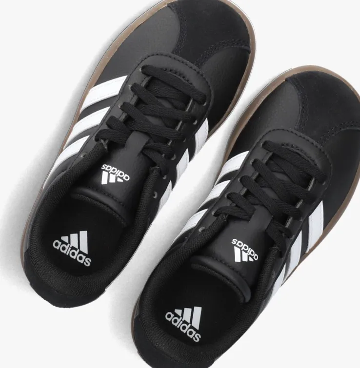 zwarte adidas lage sneakers vl court 3.0 k