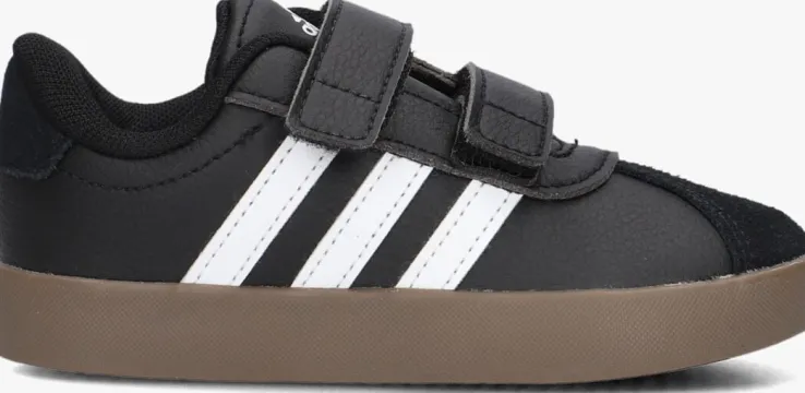 zwarte adidas lage sneakers vl court 3.0 cf i