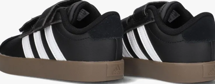 zwarte adidas lage sneakers vl court 3.0 cf i