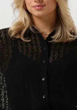 zwarte alix the label blouses ladies woven bull burnout blouse