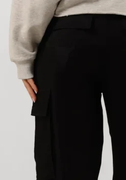 zwarte alix the label cargobroeken ladies woven twill cargo shorts